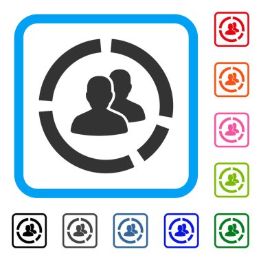 Demografi diyagram simgesi çerçeveli