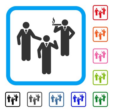 Ayakta kişi çerçeveli simgesi tartışmak