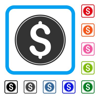 Dolar sikke simge çerçeveli