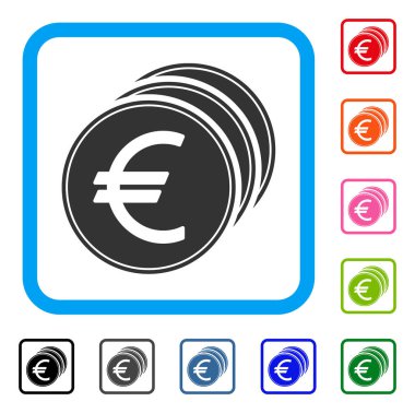 Euro sikke simge çerçeveli
