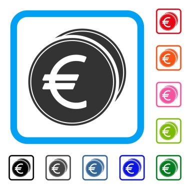 Euro sikke simge çerçeveli