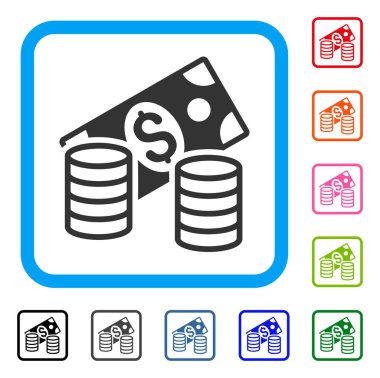 Para simgesi çerçeveli