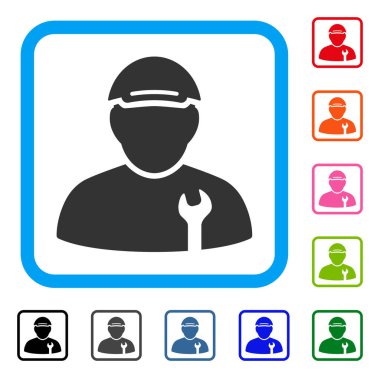 Makinist simgesi çerçeveli