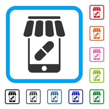 Online eczane simgesi çerçeveli