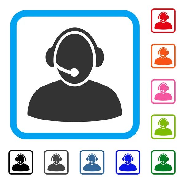 Call Center moldado ícone — Vetor de Stock