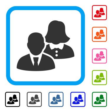 İnsanlar simgesi çerçeveli