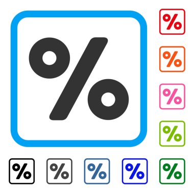 Yüzde simgesi çerçeveli