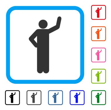 Güvence poz simgesi çerçeveli