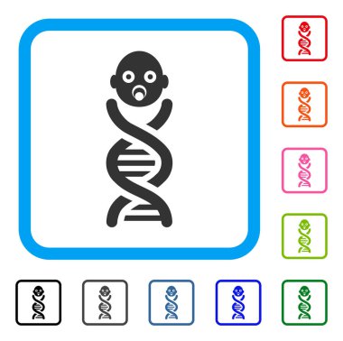 Bebek genler simgesi çerçeveli