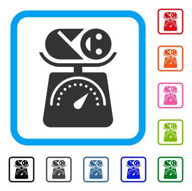 Bebek ağırlığı simgesi çerçeveli
