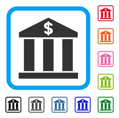 Banka Binası simgesi çerçeveli