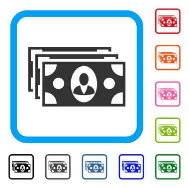 Banknot simgesi çerçeveli