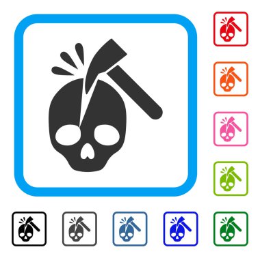 Kafatası çerçeveli simgesi kırmak