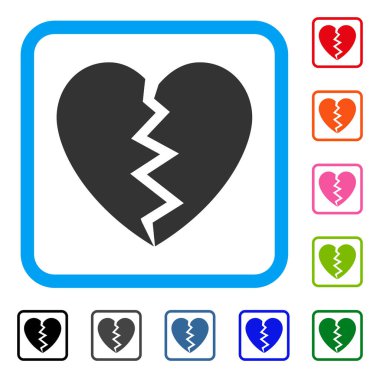 Kırık kalp simgesi çerçeveli