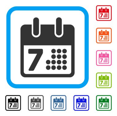 Takvim gün sayfa simgesi çerçeveli