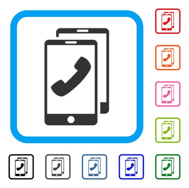 Cep telefonları simgesi çerçeveli