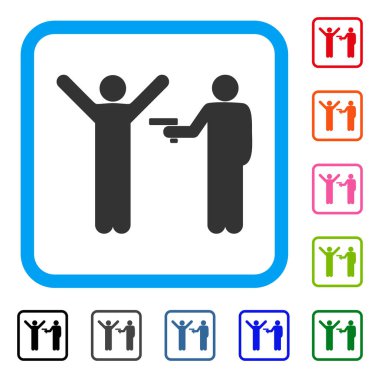 Suç hırsızlık simgesi çerçeveli