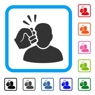 Suç ihlali yumruk Strike simgesini çerçeveli