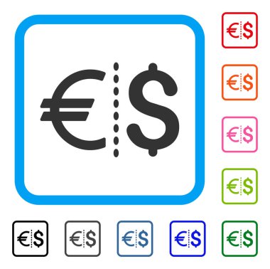 Para birimi simgesi çerçeveli