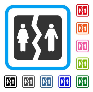 Boşanma simgesi çerçeveli