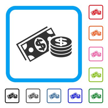 Doları para simgesi çerçeveli