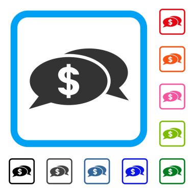 Doları sohbet simgesi çerçeveli