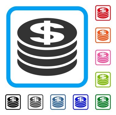 Dolar sikke sütun simgesi çerçeveli