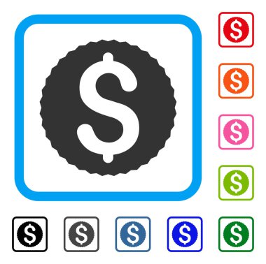 Dolar sikke simge çerçeveli