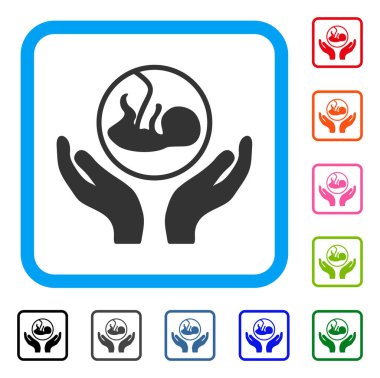 Embriyo eller simgesini çerçeveli