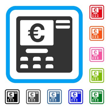Euro Atm simgesi çerçeveli