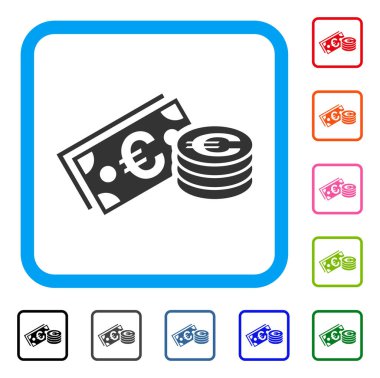 Euro para simgesi çerçeveli