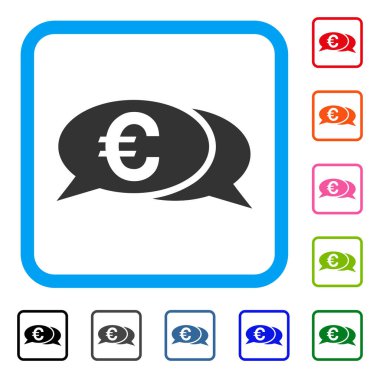 Avrupa sohbet simgesi çerçeveli