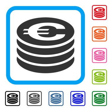 Simgesini Euro para sütun çerçeveli