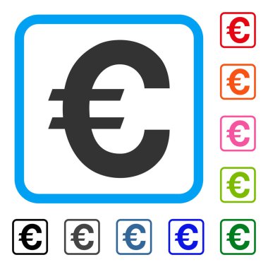 Euro simgesi simgesi çerçeveli