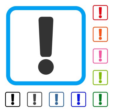 Ünlem işareti simgesi çerçeveli