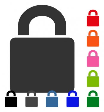 Kilit simgesi çerçeveli