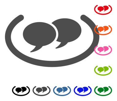 Sosyal ağlar simgesi çerçeveli