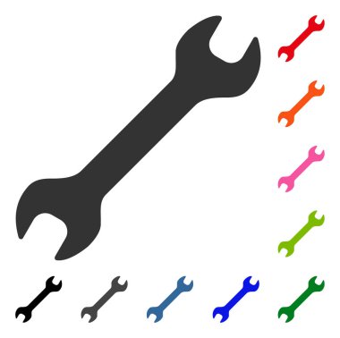 İngiliz anahtarı simgesini çerçeveli