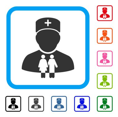 Aile doktoru simgesi çerçeveli