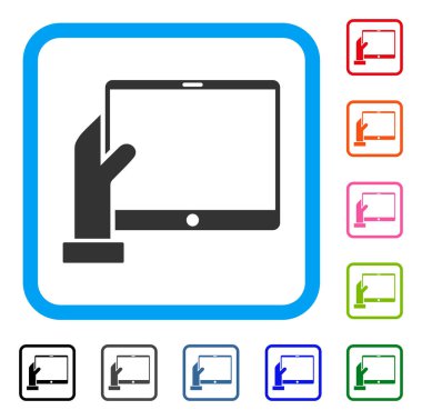 Pda simgesi çerçeveli el tutar