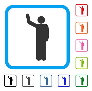 Merhaba poz çerçeveli simgesi