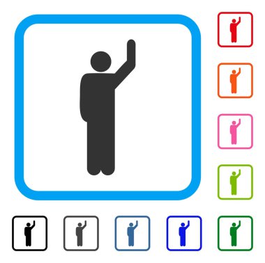 Poz çerçeveli simgesi otostop