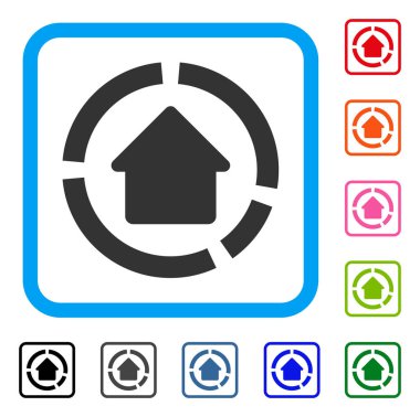 House diyagram simgesi çerçeveli