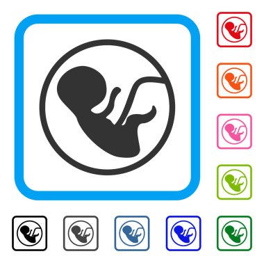 İnsan embriyo simgesi çerçeveli