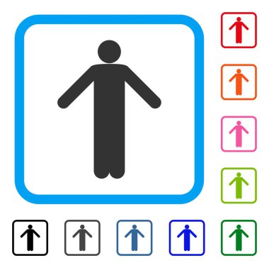 Cehalet poz simgesi çerçeveli