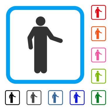 Davet poz simgesi çerçeveli