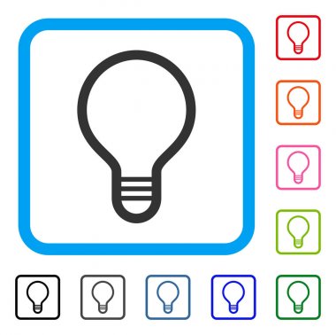 Lamba ampul simgesi çerçeveli