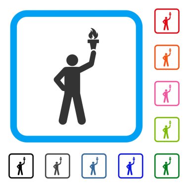 Özgürlük Meşalesi lideriyle simgesi çerçeveli