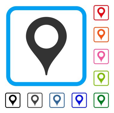 Harita işareti simgesi çerçeveli