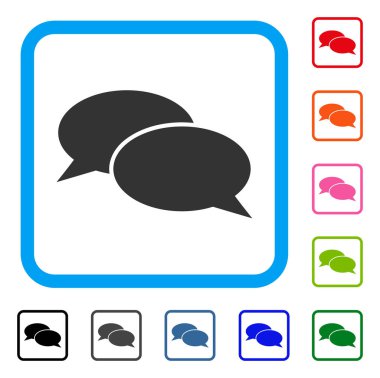 İleti bulutlar simgesi çerçeveli